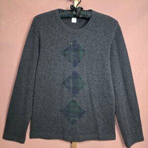 Vintage Comme des Garcons Shirt Plaid Accent Wool Sweater M